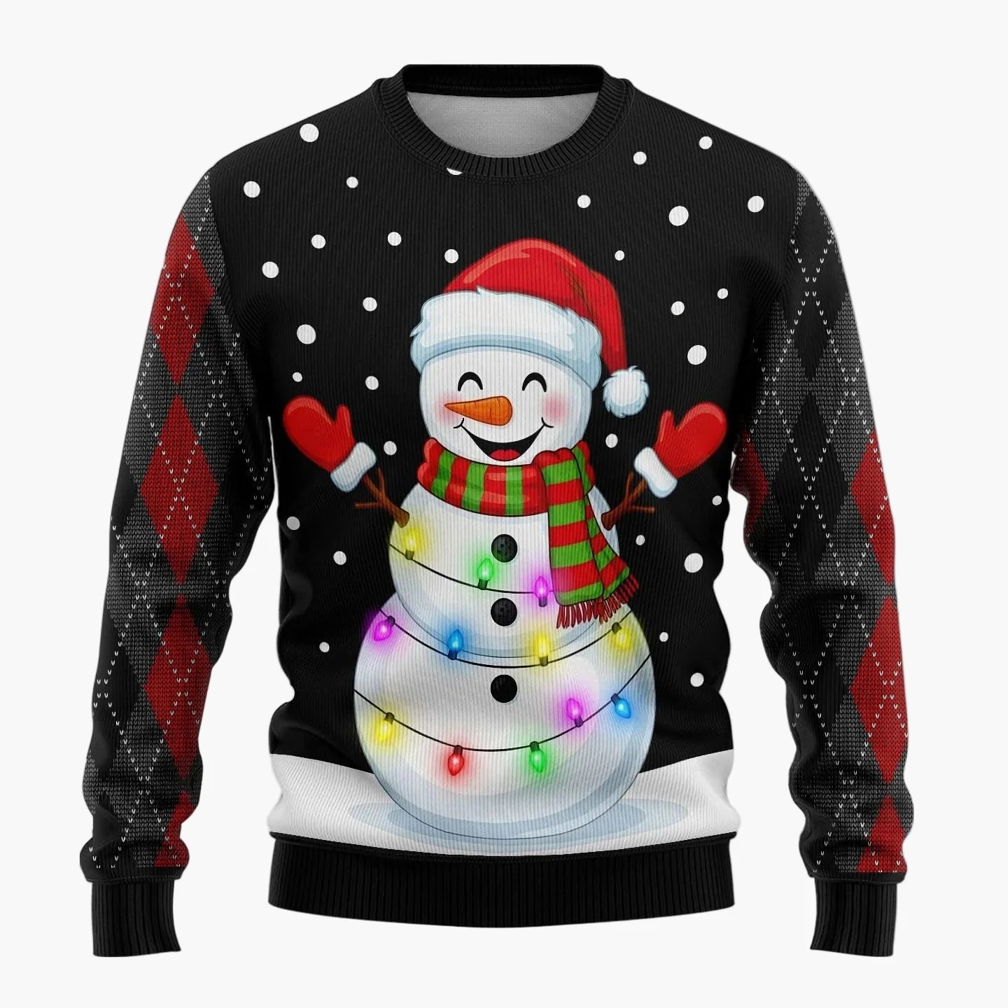 Herren Lustiger Ugly Christmas Sweater – Santa Claus Ho Ho Ho Weihnachtspullover mit frechem Motiv