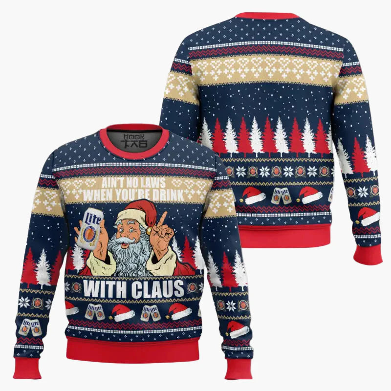 Herren Weihnachtspullover Lustig – It's the Most Wonderful Time for a Beer – Ugly Christmas Sweater für Männer, Party & Geschenk