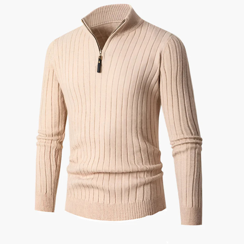 Herren Halb-Zip Strickpullover – Eleganter Freizeit- und Business-Stil