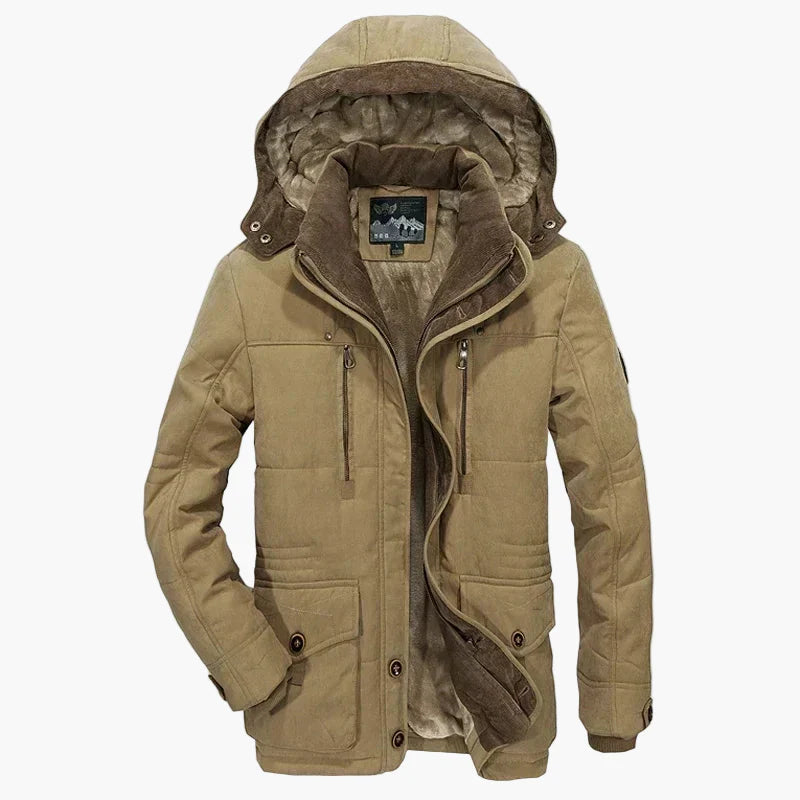 Men's winter jacket outdoor parka with hood – warm & stylish for leisure and everyday use