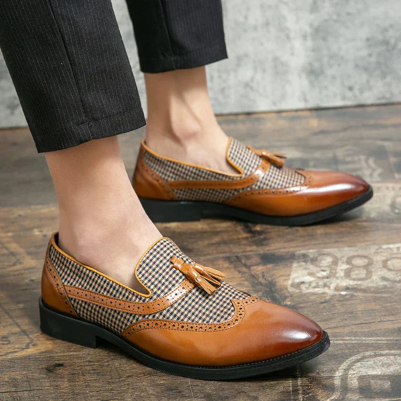 Men's Business Loafers in Vintage Style – Elegant Slip-ons for Office and Leisure