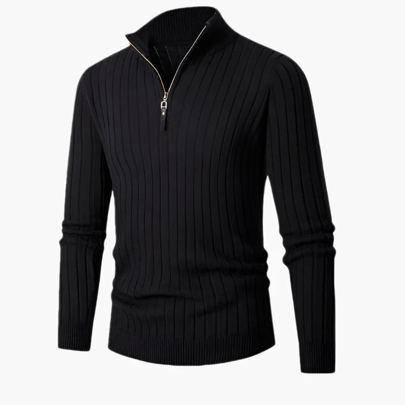 Herren Halb-Zip Strickpullover – Eleganter Freizeit- und Business-Stil