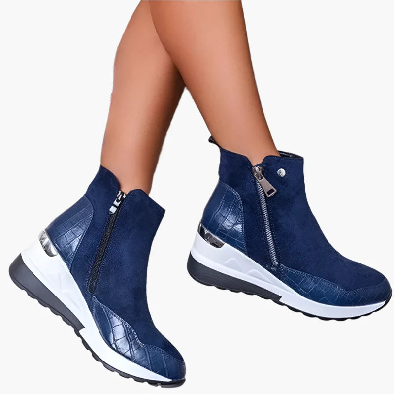 Damen Orthopädische Winterstiefeletten mit Keilsohle – Komfort und Stil für den Alltag