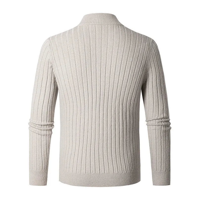 Herren Halb-Zip Strickpullover – Eleganter Freizeit- und Business-Stil