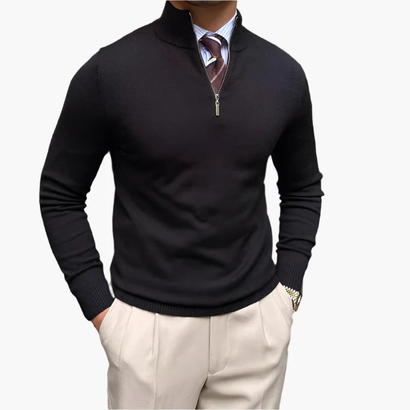 Herren Halbzipp Pullover – Eleganter Business & Freizeit Strickpullover