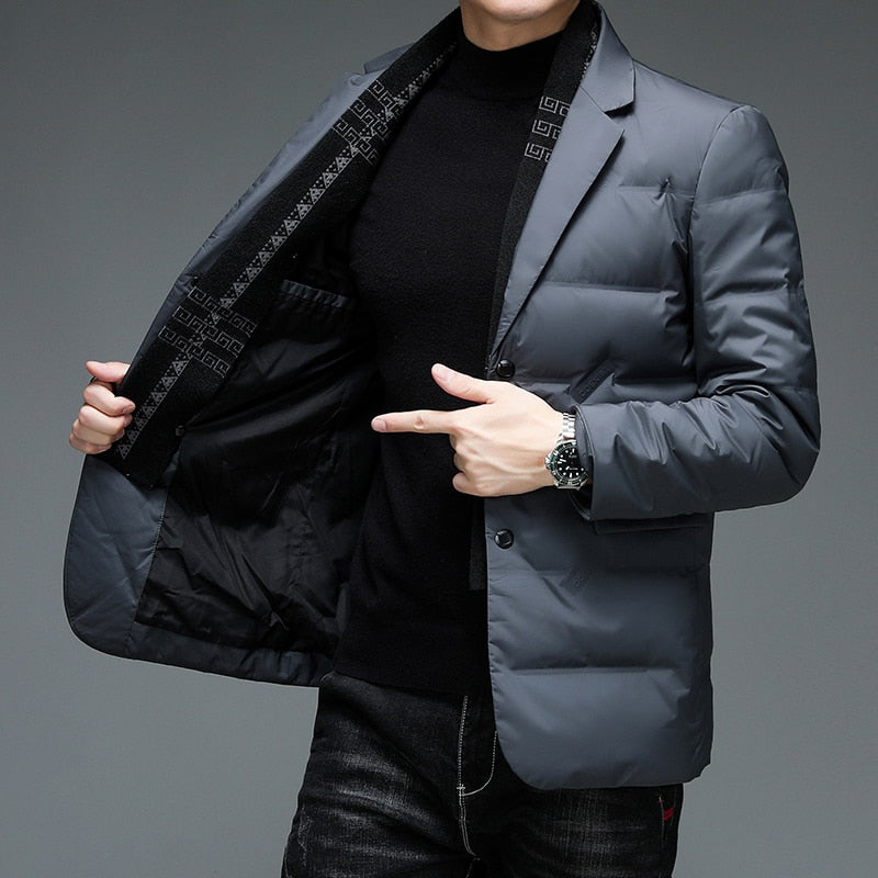 Herren Steppblazer Modern Elegant Winterjacke – Business & Freizeit