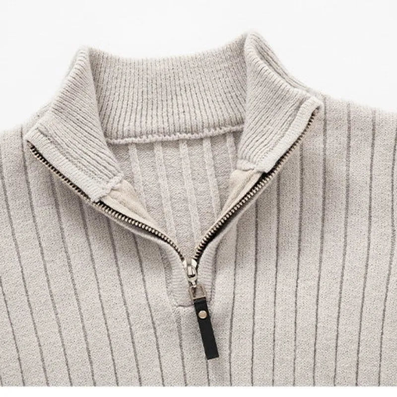 Herren Halb-Zip Strickpullover – Eleganter Freizeit- und Business-Stil