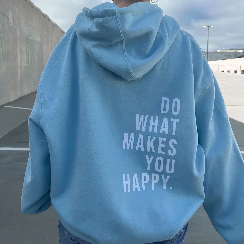 Women's hooded sweatshirt with graphic print – Casual sweater for leisure & outdoor