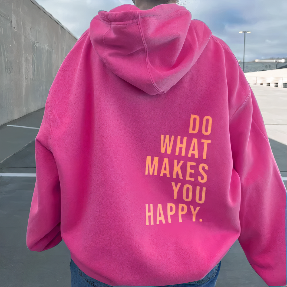 Women's hooded sweatshirt with graphic print – Casual sweater for leisure & outdoor