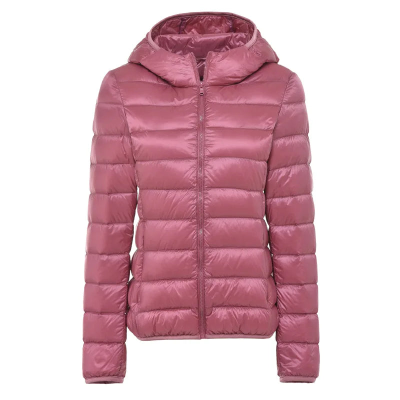 Women's quilted jacket with hood – fashionable transitional jacket for outdoor and everyday use