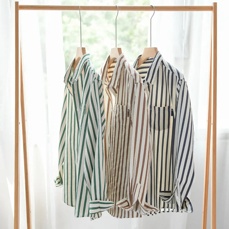 Clive – Long-sleeved Striped Men's Shirt