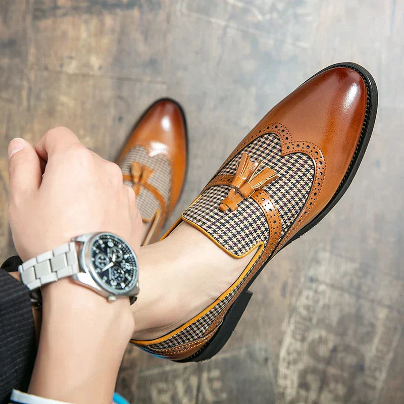 Men's Business Loafers in Vintage Style – Elegant Slip-ons for Office and Leisure