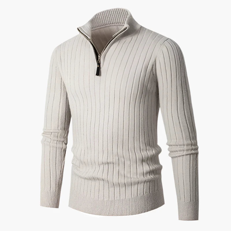 Herren Halb-Zip Strickpullover – Eleganter Freizeit- und Business-Stil