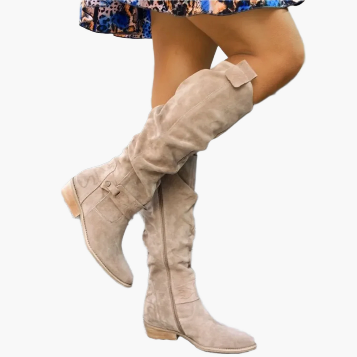 Damen Overknee Stiefel mit flachem Absatz – Modische Alltagsstiefel für Herbst und Winter