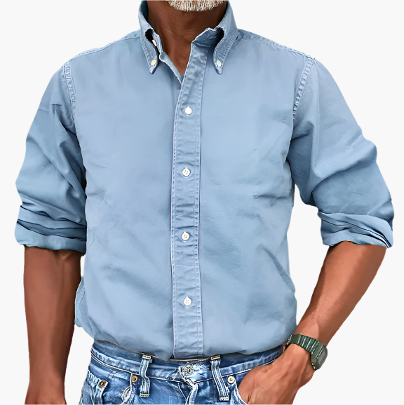 Herren Freizeit-Hemd Klassisch Langarm – Vielseitiges Business & Casual Hemd