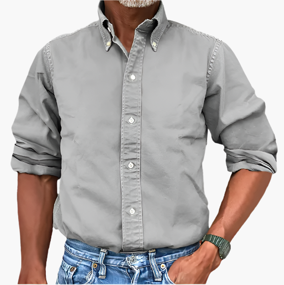 Herren Freizeit-Hemd Klassisch Langarm – Vielseitiges Business & Casual Hemd