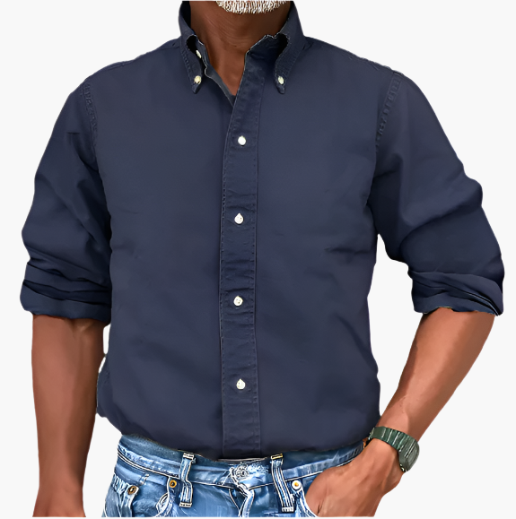 Herren Freizeit-Hemd Klassisch Langarm – Vielseitiges Business & Casual Hemd