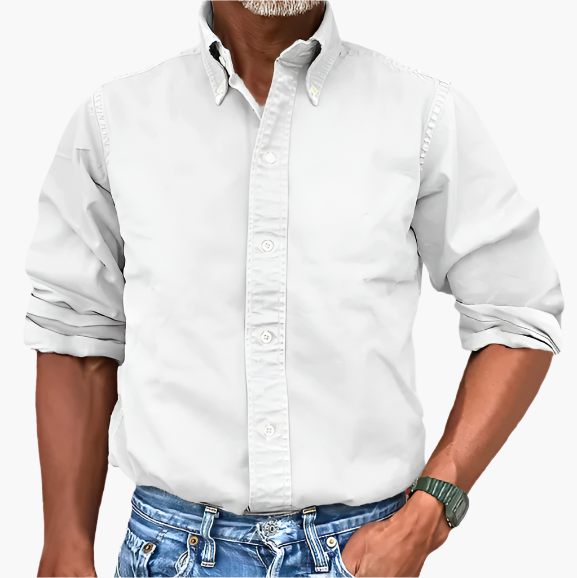 Herren Freizeit-Hemd Klassisch Langarm – Vielseitiges Business & Casual Hemd