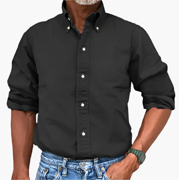 Herren Freizeit-Hemd Klassisch Langarm – Vielseitiges Business & Casual Hemd