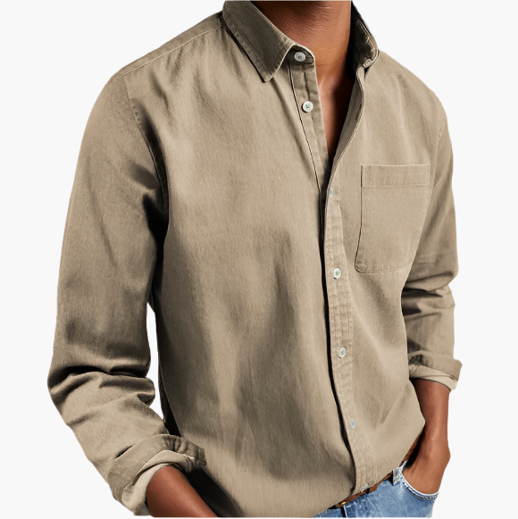 Herren Freizeit Jeanshemd – Klassischer Button-Down Stil für Alltag und Büro