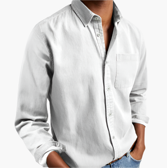 Herren Freizeit Jeanshemd – Klassischer Button-Down Stil für Alltag und Büro