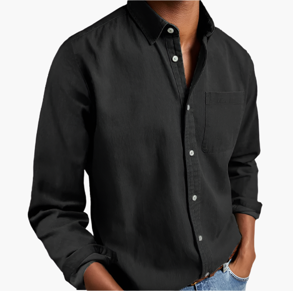Herren Freizeit Jeanshemd – Klassischer Button-Down Stil für Alltag und Büro
