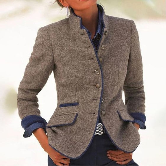 Damen Blazer Elegant Tailliert – Klassischer Business & Freizeit Look