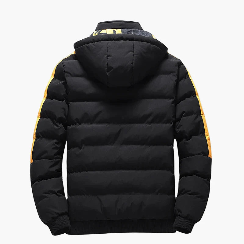 Men's Winter Quilted Jacket BASE Streetwear Hoodie Transitional Jacket Casual