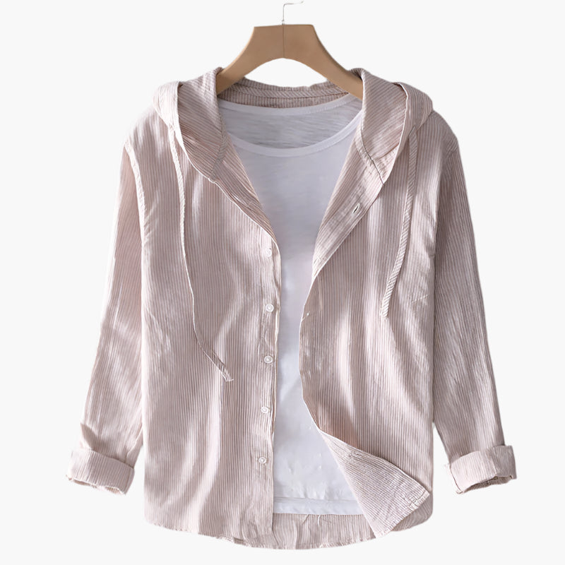 Damen -Baumwoll Bluse mit Kapuze – Klassisch, Leicht & Vielseitig