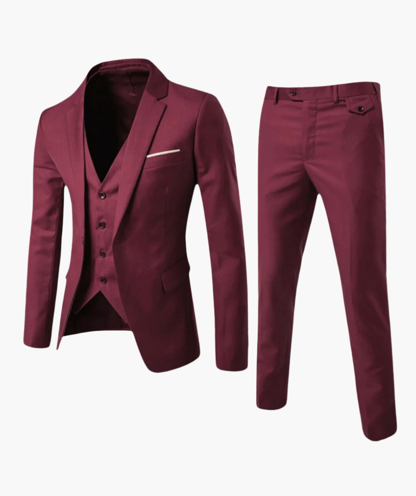 Herren 3-Teiliges Business Anzugset – Klassischer Eleganter Anzug für Hochzeit, Büro & Feste