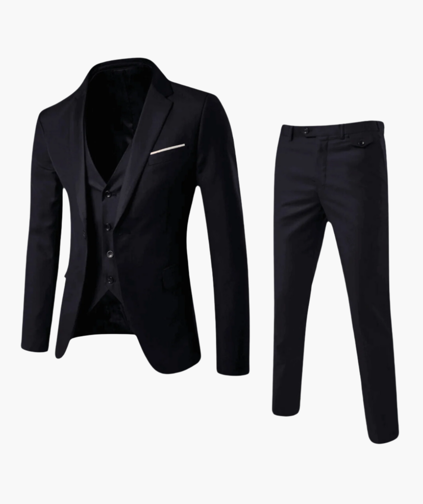 Herren 3-Teiliges Business Anzugset – Klassischer Eleganter Anzug für Hochzeit, Büro & Feste