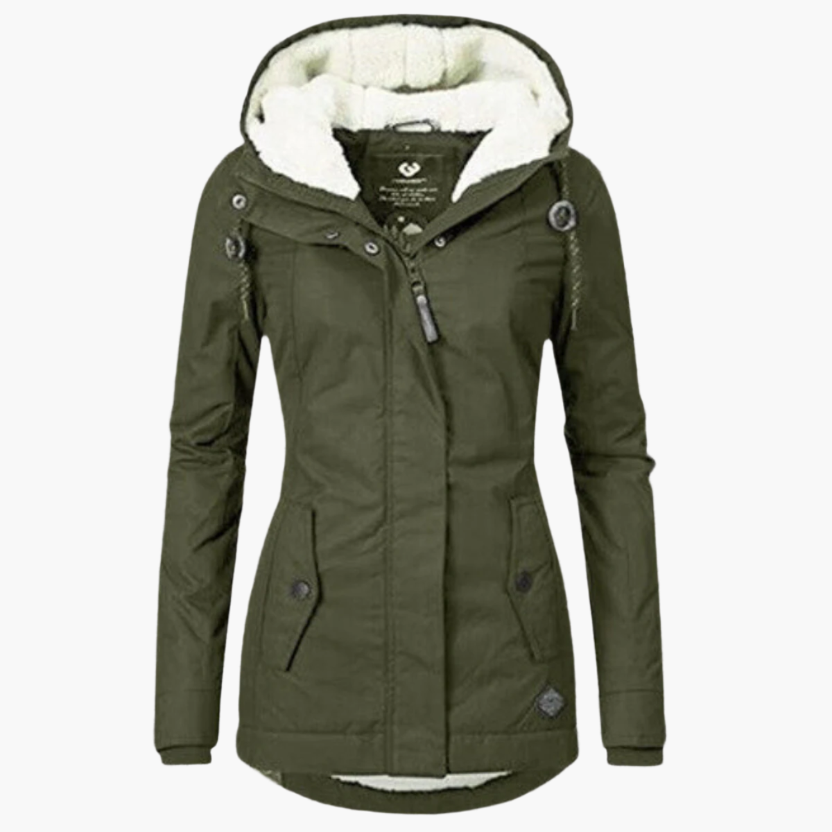 Women's winter parka with sherpa lining – fashionable hooded coat for cold days