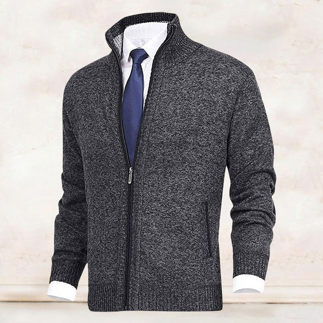 Men's cardigan with zipper – Elegant casual look for any occasion