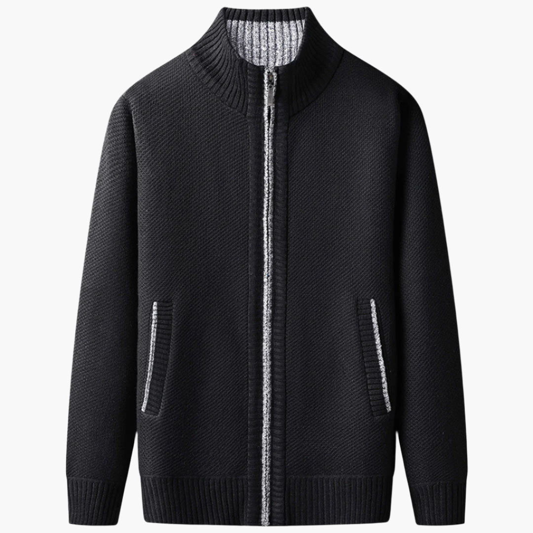 Men's cardigan with zipper – Elegant casual look for any occasion