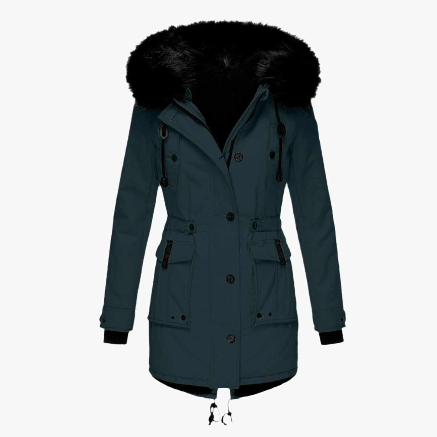 Damen Winterparka mit Kunstpelzkapuze – Stilvolle Outdoorjacke für kalte Tage