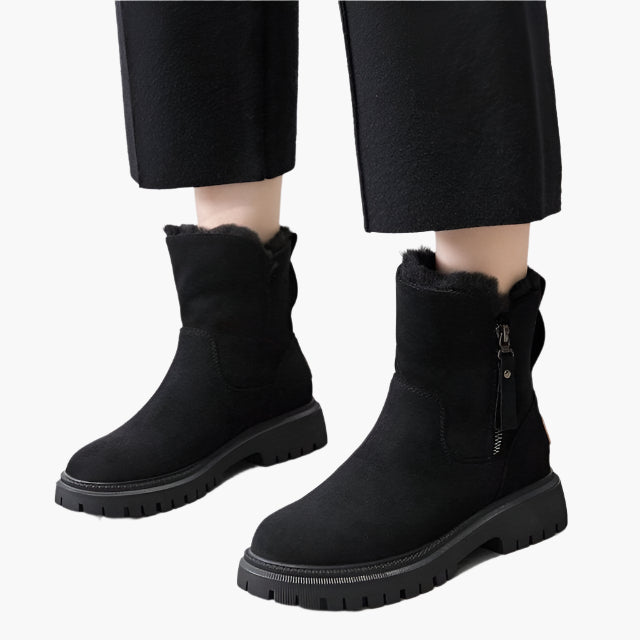 Damen Winterstiefel mit warmem Futter und rutschfester Sohle – Komfortable Fashion-Boots für Outdoor & Alltag