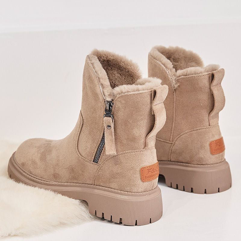 Damen Winterstiefel mit warmem Futter und rutschfester Sohle – Komfortable Fashion-Boots für Outdoor & Alltag