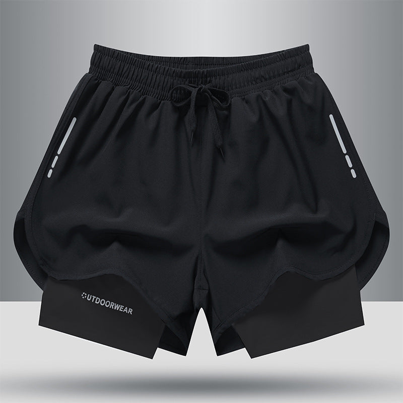 Thomas – Sportliche Herren-Shorts mit Kordelzug und doppelter Schicht