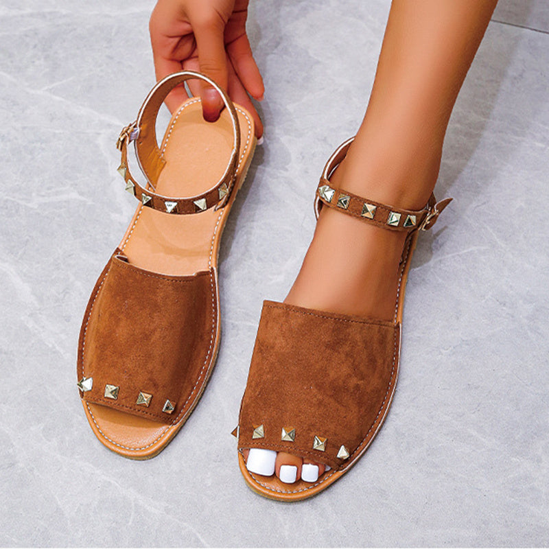 Hannah – Flache Sommerschuhe mit Fischmund für Damen