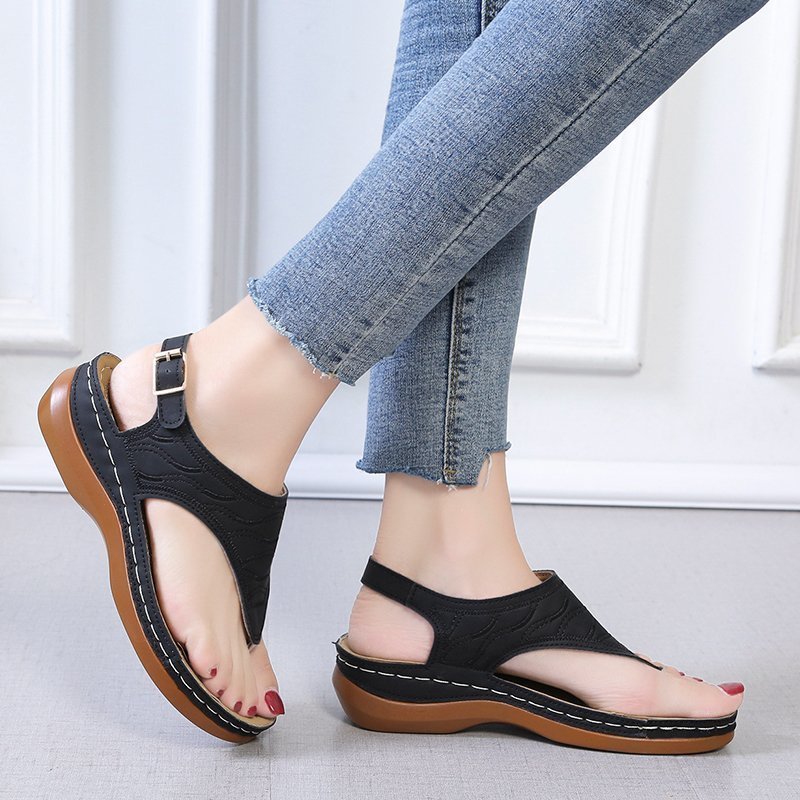Julia – Keilabsatz Flip Flop Sandalen für Damen