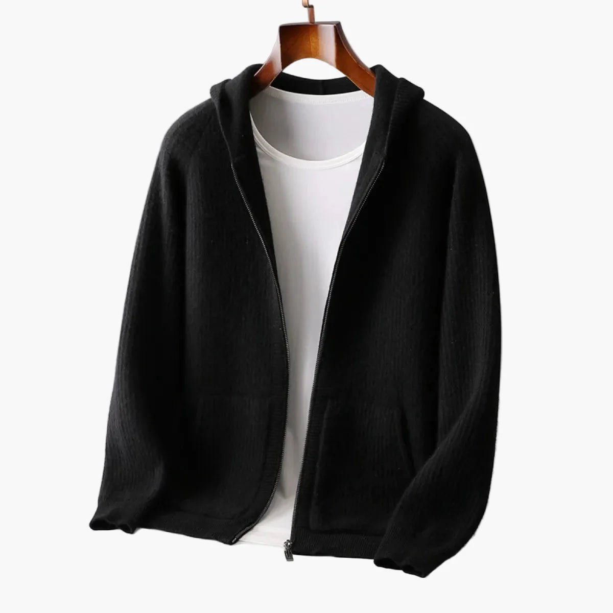 Herren Kapuzen-Cardigan Premium – Moderner Strick Hoodie für Alltag und Freizeit