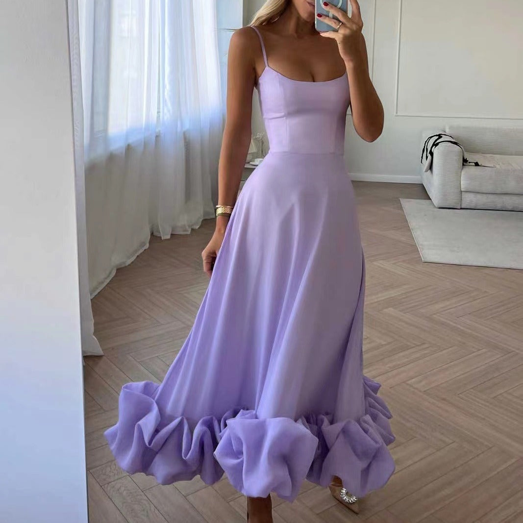 Emma – A-line skirt with large three-dimensional flowers for women