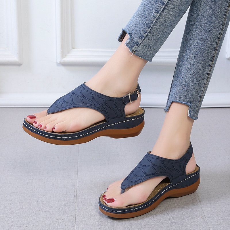 Julia – Keilabsatz Flip Flop Sandalen für Damen