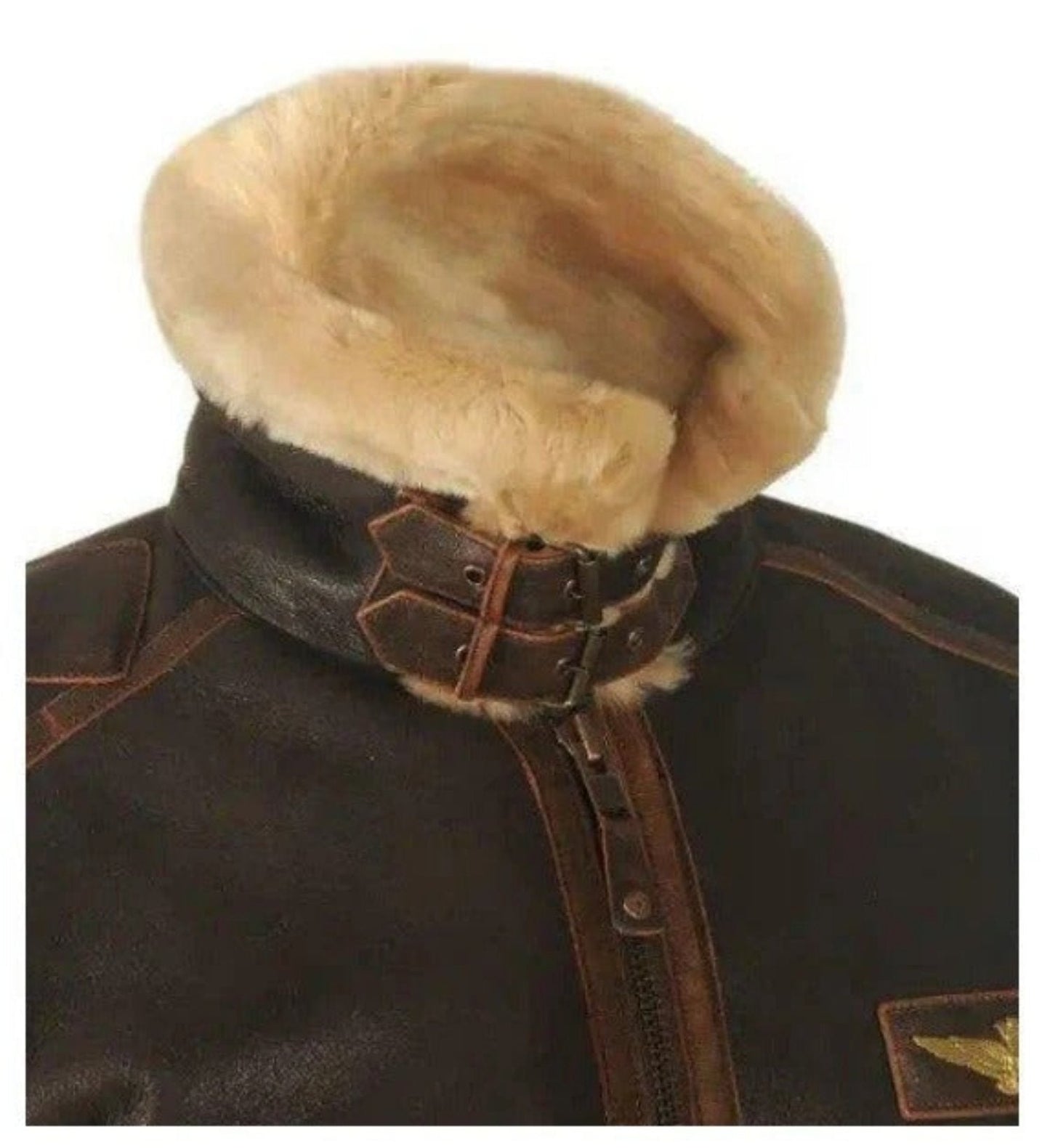 Men's Vintage Pilot Jacket with Fur Collar – Classic Winter Look for Style-Conscious Men