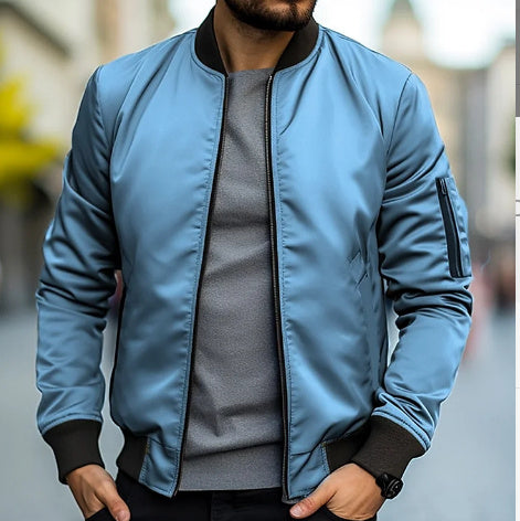 Men's Bomber Jacket Casual Streetwear – Modern Leisure Style for Everyday and City