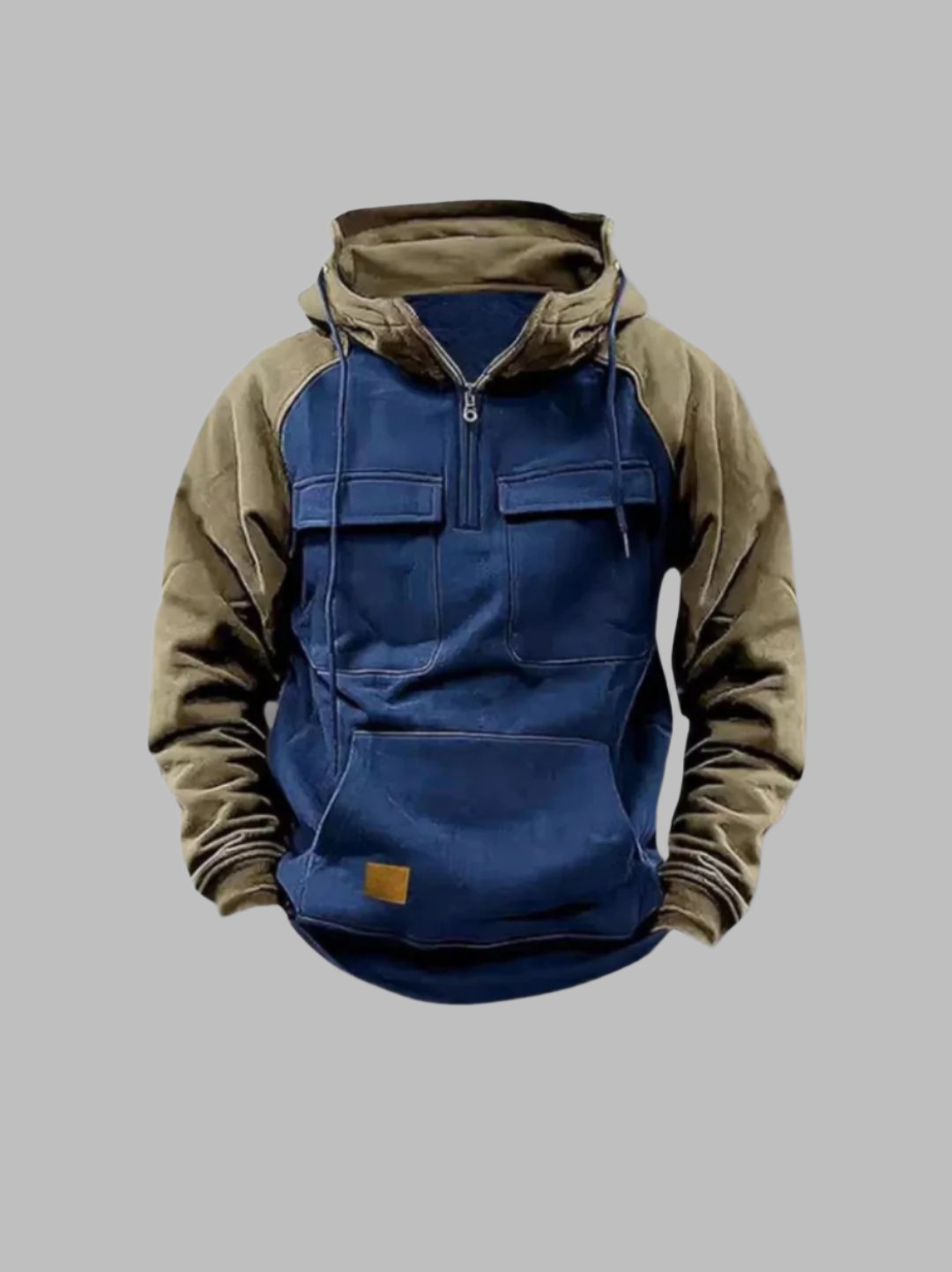 Herren Urban Style Hoodie mit Brusttaschen und Kapuze – Freizeit & Alltag