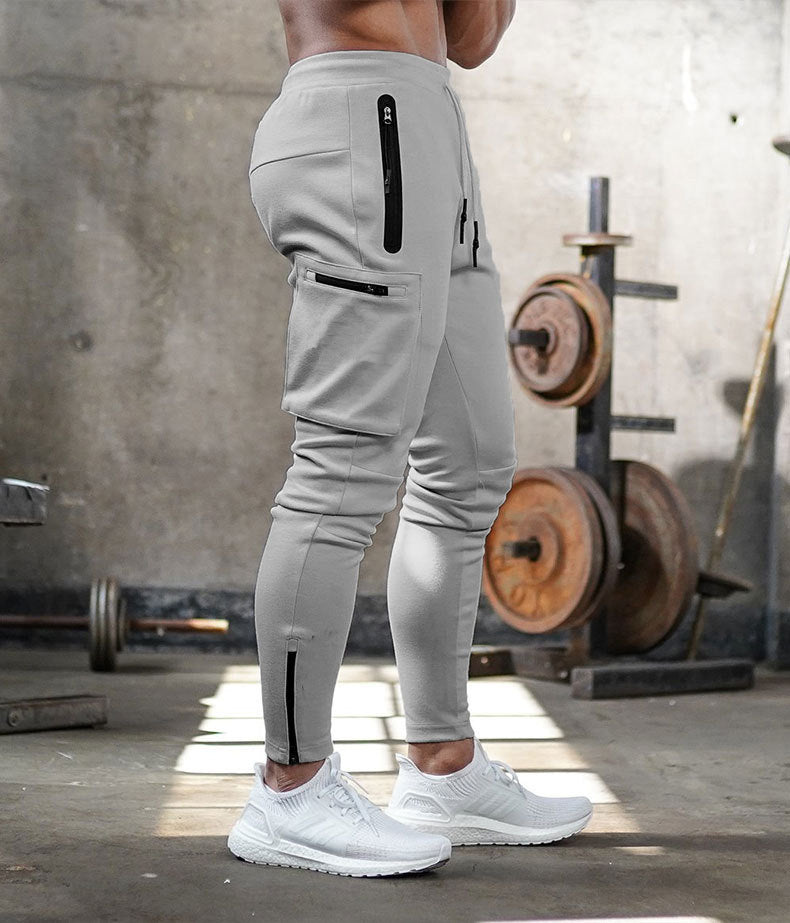 Herren Sportliche Cargo Jogginghose – Trainings- & Freizeit-Jogger mit Taschen, Streetwear Stil