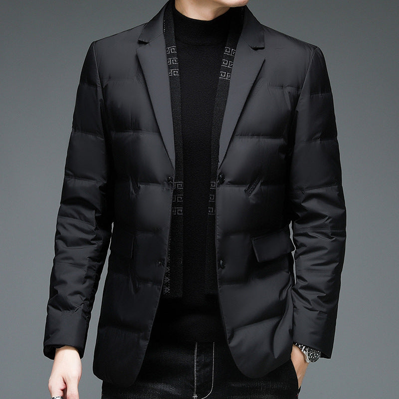 Geoffrey – Casual down jacket with detachable scarf collar