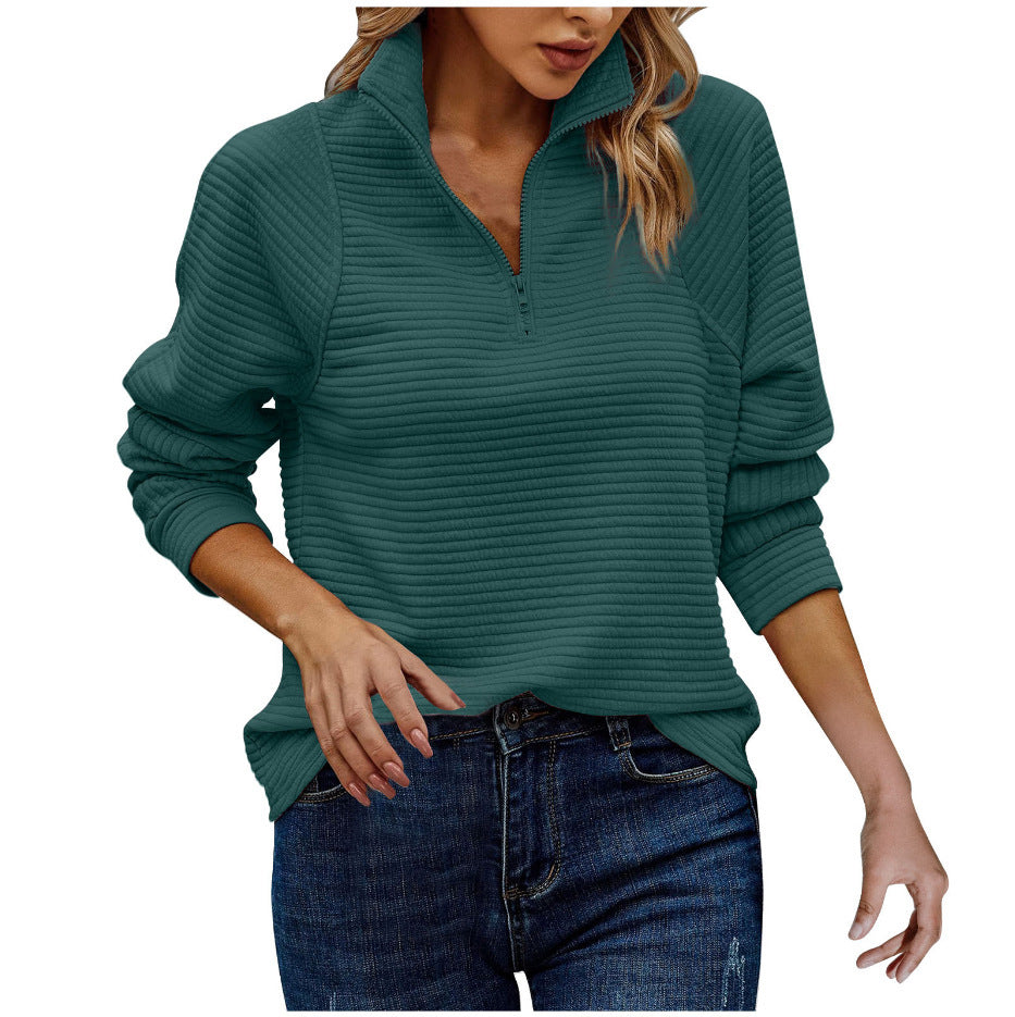 Spencer – Lockere Pullover mit Schlangenknochen-Muster und Stehkragen