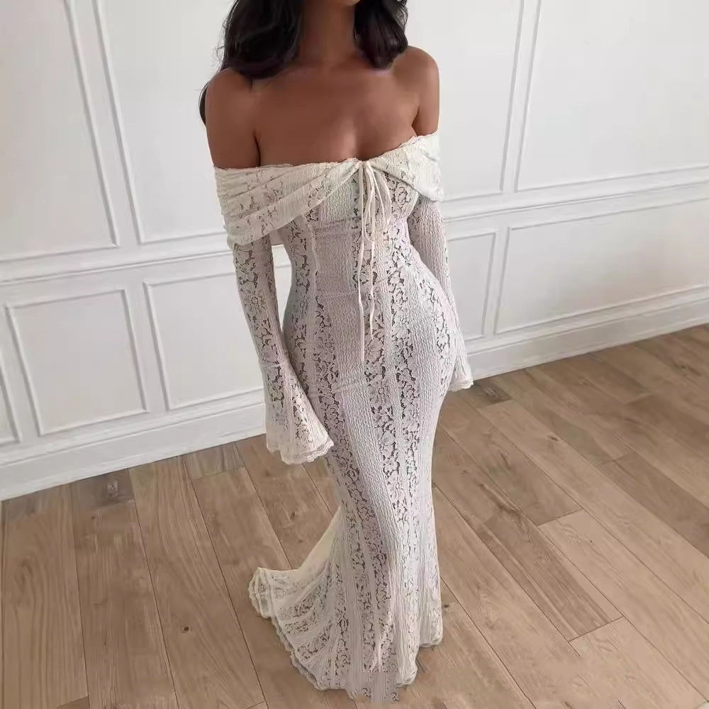 Shannon – Off-Shoulder Dress with Bell Sleeves
